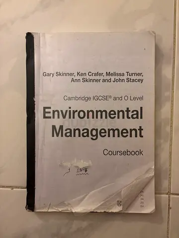Secondhand photocopy full book IGCSE Environmental management Coursebook