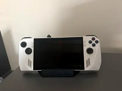 ASUS ROG Ally - white portable device with controller grips