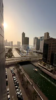Three-bedroom apartment with a living room for rent on Al-Qasaba Canal, directly with a distinctive 