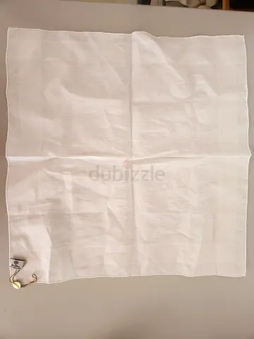 Authentic Loro Piana White 100% Linen Pocket Square / Handkerchief – Brand New with Tags