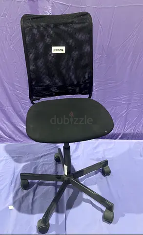 Armless Chair, Black, 95×44×40 cm