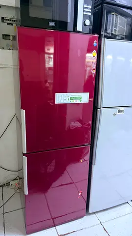 Fridge Sanyo bottom freezer red colour excellent condition