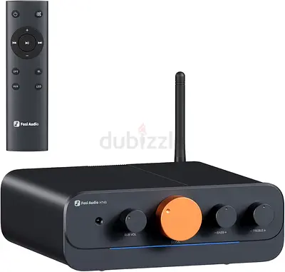 Fosi Audio Amplifier Bluetooth Outdoor Speaker 4 Channel Power - HT4S - Black
