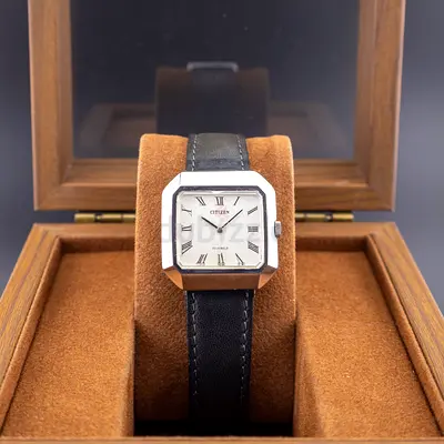 🖤 UNIQUE VINTAGE CITIZEN | ROMAN NUMERALS | CLASSIC BLACK LEATHER