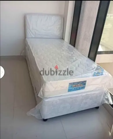 BRAND NEW SINGLE BASE BED WITH SPRING MATTRESS 90X190 CM