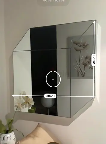 Modern geometric wall mirror - 30.5" x 24.5"