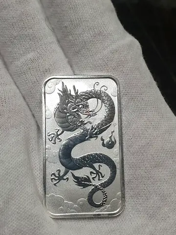 2019 Australia Rectangular Dragon 1 Ounce Premium Silver Coin