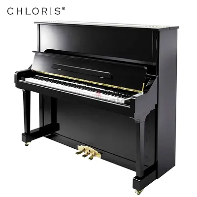 Chloris HU 131 Self-Playing Upright Piano | High-Gloss Black with PianoDisc System