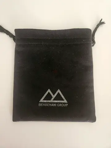 Authentic Behbehani Group Black Suede Watch / Jewelry Pouch