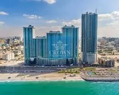 Best Offer! Full sea view 2 Bedroom Hall w/ 2 parkings in Ajman Corniche Residences