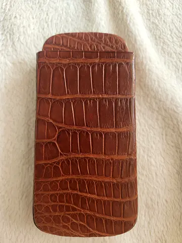 Vintage Ghurka Marley Hodgson Genuine Alligator Leather Cigar Case (USA Made)