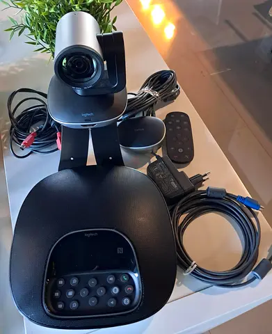 Logitech Conference Camera System with Speakerphone and Remote - Good Condition