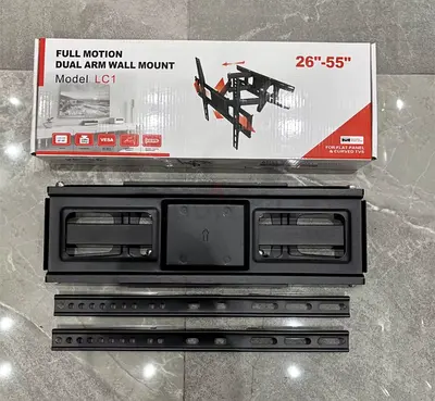 Full motion dual-arm TV wall mount for 26"-55" TVs (PROFESSIONAL TV INSTALLATION)