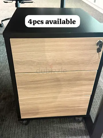Lockable Mobile Office Pedestal Filing Cabinet - 2 Drawer (4 pcs available)