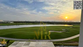 Apartment for sale with a full view of the golf course and lake in Al Zorah, 3 bedrooms and a living