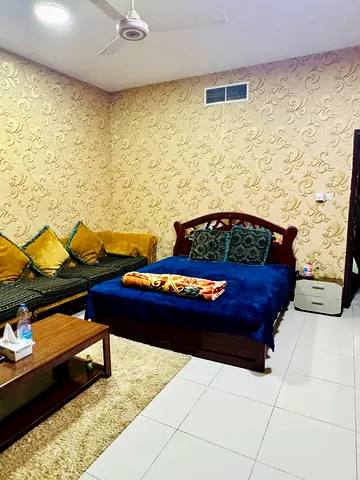 🏡 Family Hall Room Available for Rent – Al Rashidiya 1, Ajman with balcony