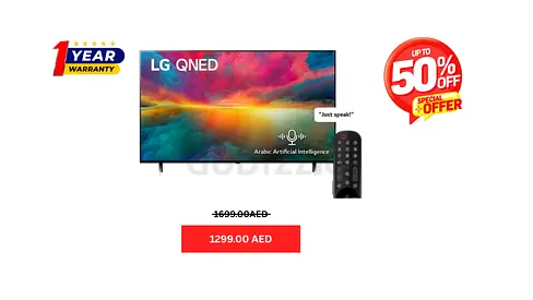 LG 55 Inch TV QNED 4k Smart Television With 1 Year Warranty