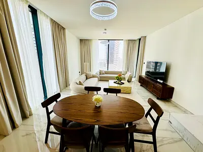 Fully Furnished, Brand New 3 Bedroom, Maids room , All Facilities