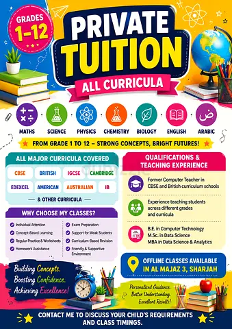 HOME TUITION FOR GRADES 1–12 | ALL CURRICULA