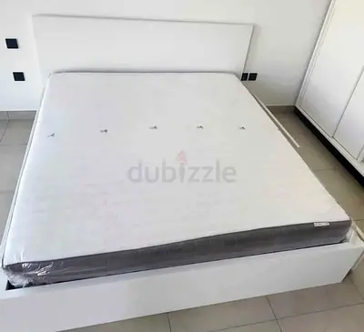 Ikea malam bed with ikea mattress king size 180 x200cm bed