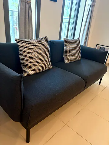 **FLASH SALE**Dark grey 3-seater sofa in good condition incl. cushions. Original Price AED 2,995