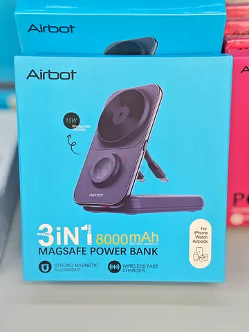 Airbot PB8000 – 3-in-1 MagSafe Power Bank, 8000mAh – Bulk Stock for clearance.