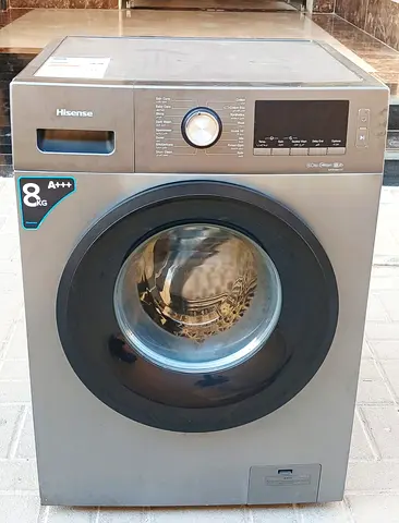 Hisense washer with 8kg washing capacity,  gray color, condition perfectly working.