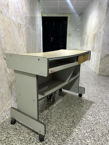 Mobile Office Desk with Storage Drawer and Wheels