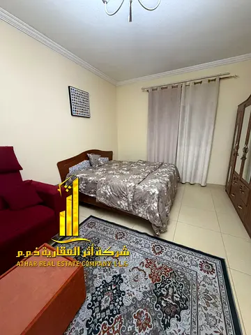 Luxury second-occupancy studio with separate kitchen and open view, fully furnished ✨ Ajman, Jasmi