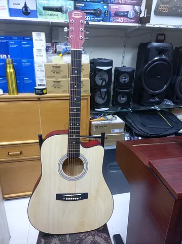 41 inch Cutaway Acoustic Guitar - natural Good Condition