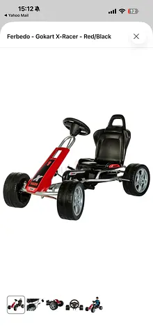 Ferbedo Gokart X-Racer red/black - pedal go-kart, good condition