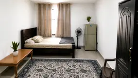 Separate room and bathroom