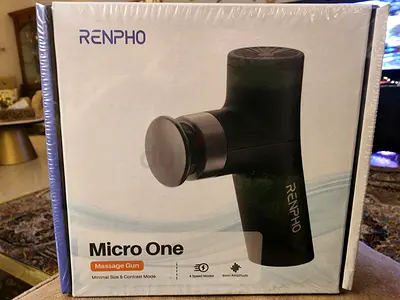RENPHO Micro One Super Mini Massage Gun, 3 Head Casings, 4 Speeds, Compact Portable Percussion Massa