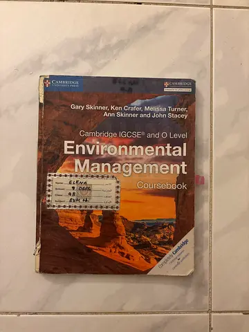 Second hand IGCSE Cambridge Environmental Management Course book