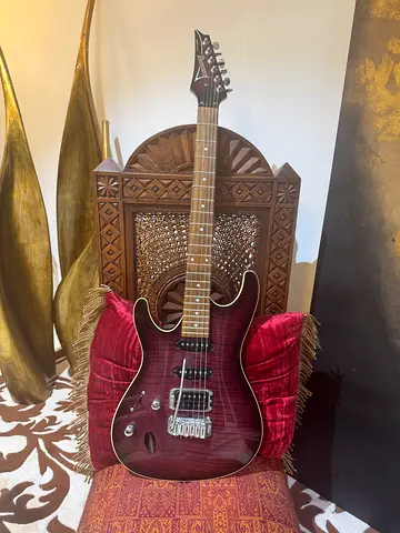 Left Handed Ibanez SA260FM Series Guitar, Electric Guitar, Flamed Maple Top, Blackberry Sunburst Fin
