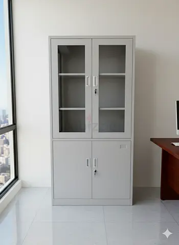 Two Door Steel Wardrobe Shelf Storage