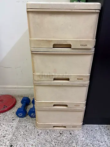 Tall 4-Drawer Plastic Storage Unit / Organizer