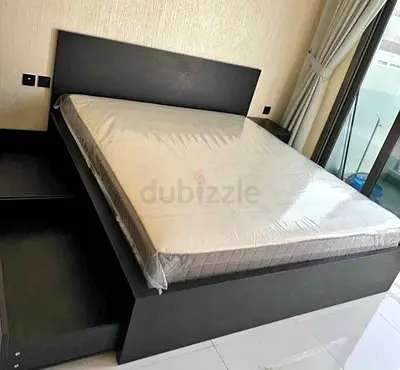 Ikea malam bed with ikea mattress Queen size 160x200cm bed