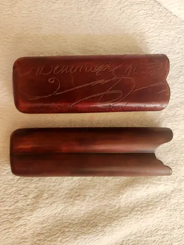 Authentic BERLUTI Scritto Venezia Leather 2-Cigar Case – Brown / Cacao Intenso
