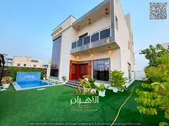 With a down payment of less than 10% Owns a luxury villa in Al Amra, Ajman 6 master rooms and roof +
