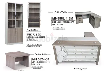 New 180 Cm Office Table + Chair + Cabinet + Coffee Table