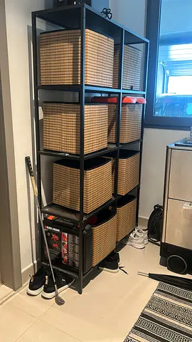 Storage shelf no baskets
