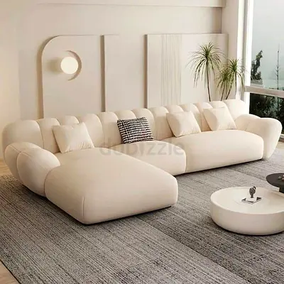 Customised Modern Off White Sectional Cloud Sofa