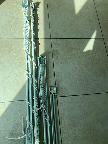 Set of white curtain tracks / curtain rails (used) - 3 pieces