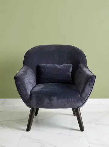 Armchair with Wooden Legs - Comfortable Accent Chair