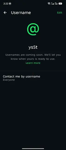 FOR SALE: Ultra-Rare 4 Character WhatsApp Username ys5t