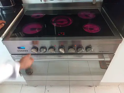 Bompani brand Stainless Steel Electric Ceramic Hob Oven - Good Working Condition