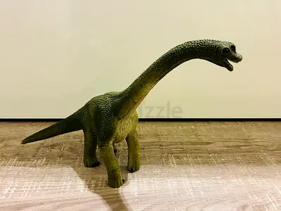 Long necked toy dinosaur