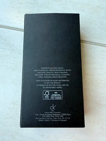 Calvin Klein men's fragrance box (sealed)
