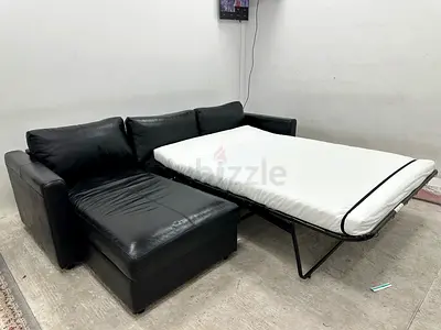 Leather IKEA vimle sofabed with storage